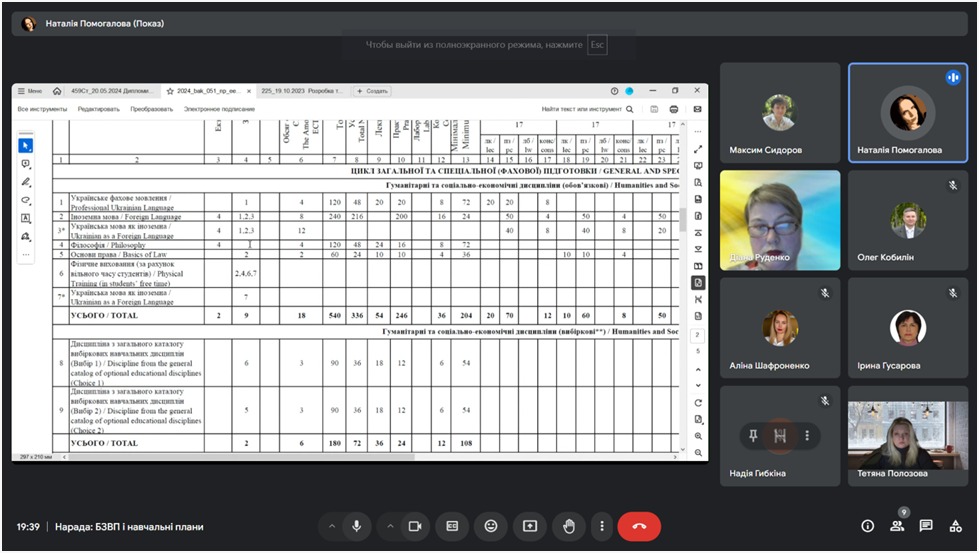 Обговорення освітніх програм кафедри ЕК в межах щорічного міжкафедрального семінару факультету ІТМ